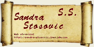 Sandra Stošović vizit kartica